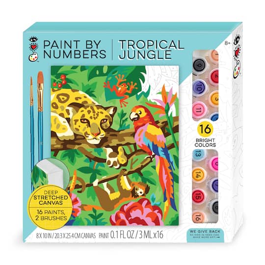Bright Stripes Tropical Jungle Paint By Numbers